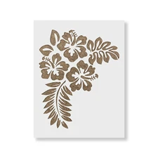 Hibiscus Flower Stencil - Durable & Reusable Mylar Stencils
