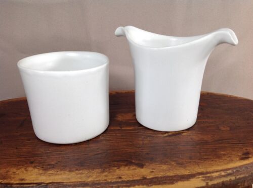 BENNINGTON POTTERS Vermont White Sugar & Creamer #1634 & #1635