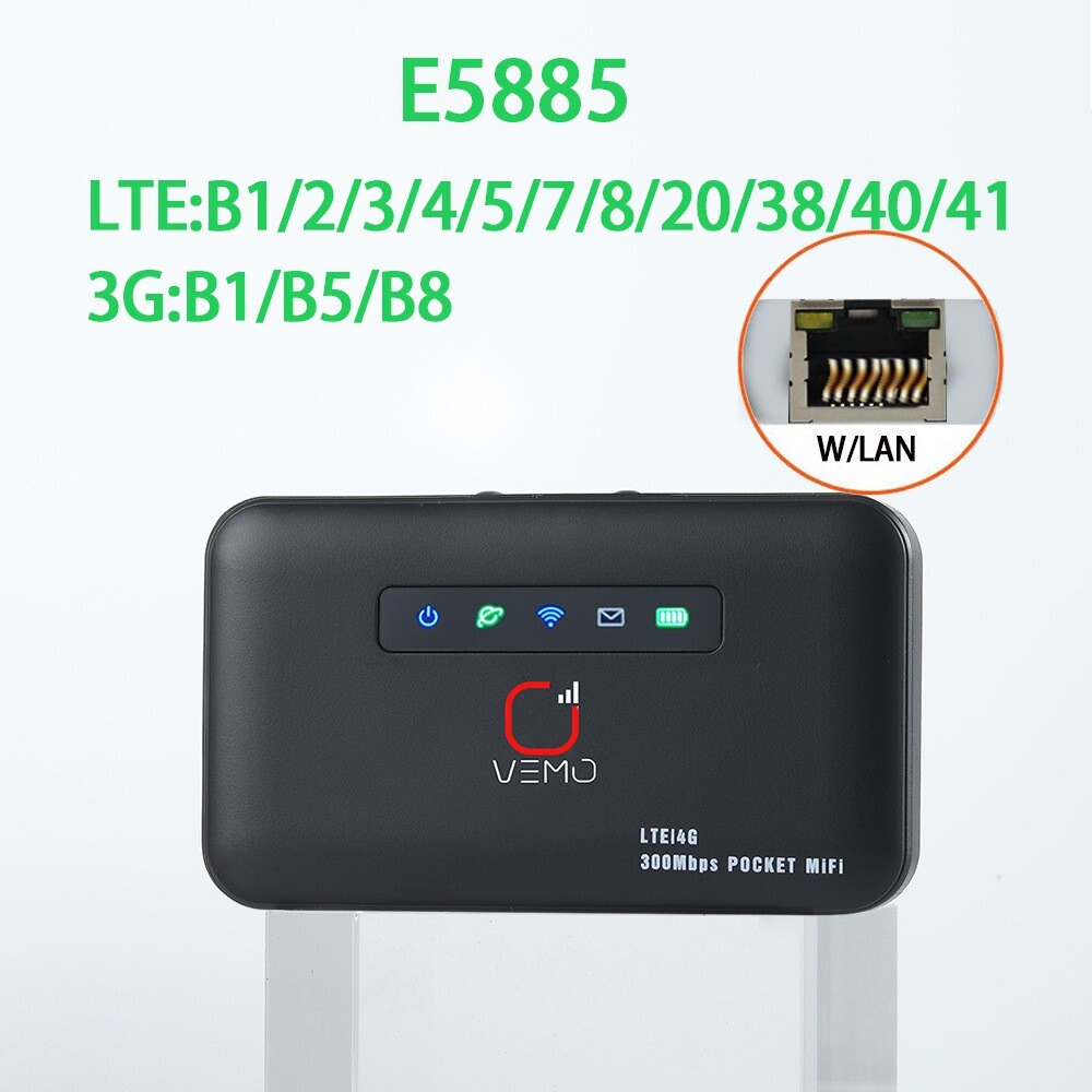 TABWD 4G Pocket Wifi E5885 /300Mbps Best 4G WiFi Router with VPN 4G Band B1/2/3/