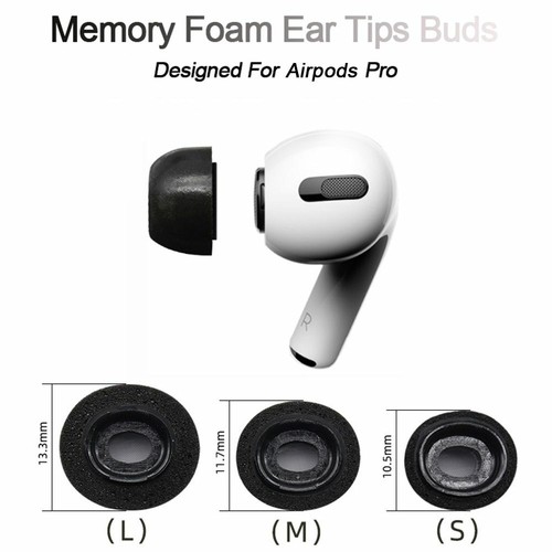 Copertura auricolare Memory Foam Ear Tips Cap Tappeti For Apple Airpods Pro  | eBay