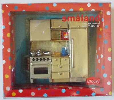 1/16 Smaland Stove & Fridge Set (w/ Cabinets) Lundby #2064 Factory Sealed MISB