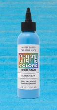 Cerulean Blue Wood Stain - Crafty Colors Vibrant Water Based Wood Stains