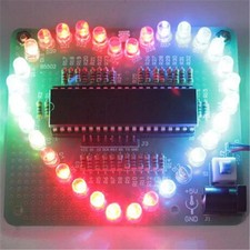 DIY LED Heart Shape Module Kit, Colorful Love Water Light, STC89C52