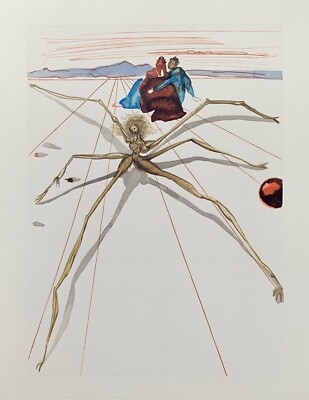 Salvador Dali 1960 DIVINE COMEDY PURGATORY 17 Color Woodcut Wood