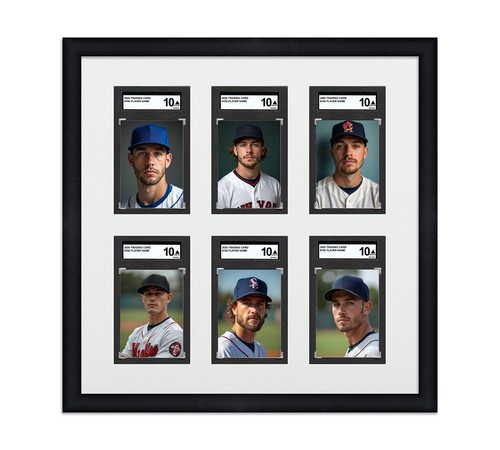 SGC Graded Card Frame Display Holds (6) Slabs Baseball, UV Protection (optional) - 第 2/11 張圖片