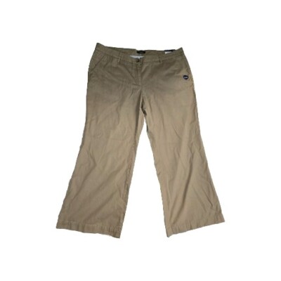 Women's Lands End Coco Pants Fit 2 Original Walnut Tan Wide Leg 24 X 30  (48'' )
