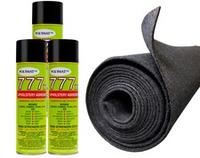 16FT x 45" CHARCOAL SPEAKER BOX CARPET 3 777 CANS SPRAY GLUE ADHESIVE