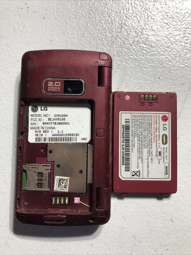 LG Envy2 VX9100M (Verizon) telefono messenger - rosso marrone vintage non testato così com'è. - Foto 2 di 5