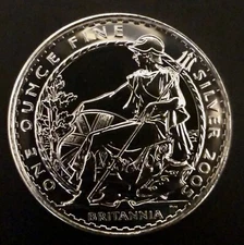1 oz Feinsilber Britannia Silber 0.958 / 32.45g 2 Pounds 2005 TOP