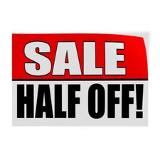 Decal Stickers Sale Half Off Promotion Business Vinyl Store Sign Label Business