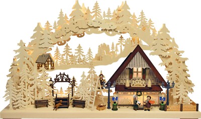 XXL RATAGS 3D Schwibbogen handmade Erzgebirge wood art Erzgebirge decoration