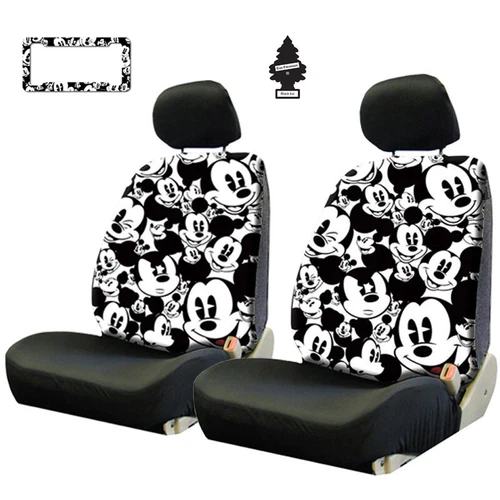 NEW Disney  Mickey Mouse Sideless Car Auto Seat Covers Accessories Set