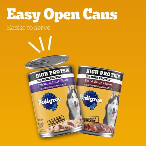 High Protein Wet Dog Food Variety Pack Beef Bison Chicken Duck 12 Cans 13.2oz US - Picture 8 of 8