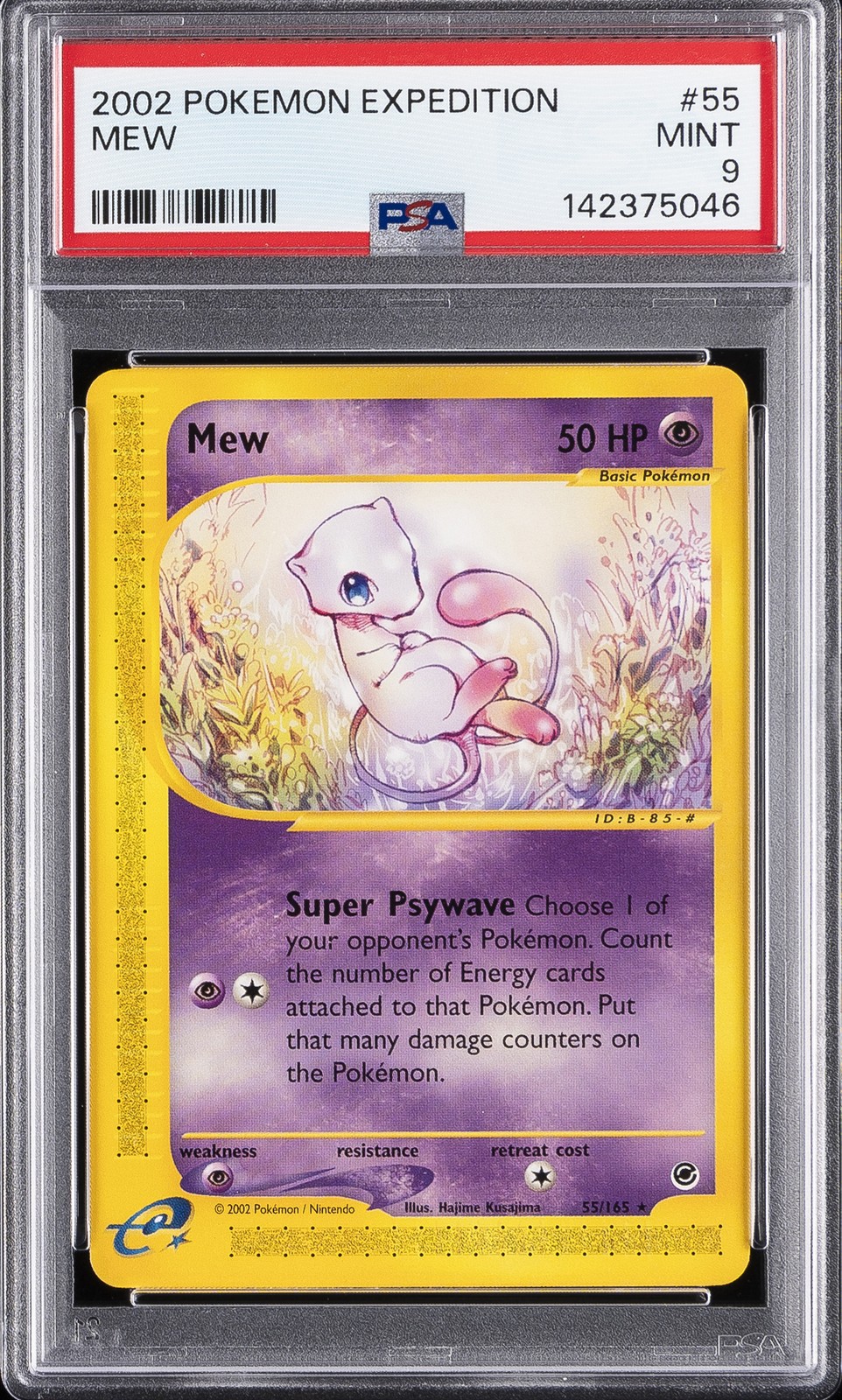 2002 POKEMON EXPEDITION #55 MEW PSA 9