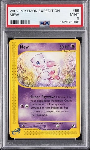 2002 POKEMON EXPEDITION #55 MEW PSA 9