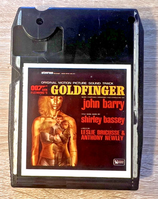 Goldfinger 007 Original Motion Picture Soundtrack 8-Track Ian Flemings Vintage