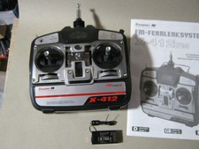 Graupner Sender X - 412 6 Kanal 35 Mhz mit Empfänger R 700 und Quarzpaar