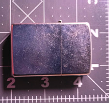 Zippo Collectible Lighter No Logo Brushed Chrome Made in USA Vintage great shape