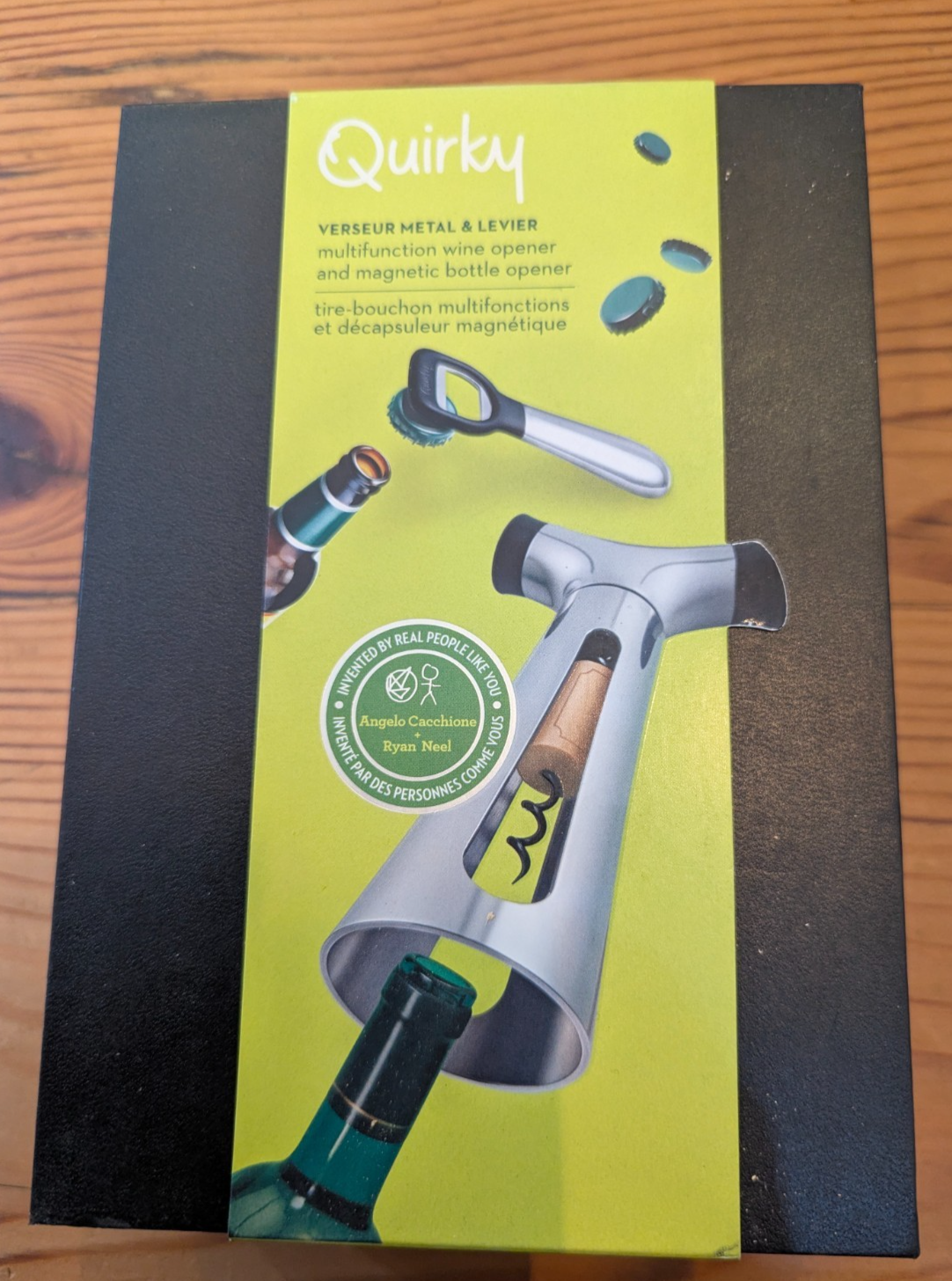 Quirky Designer Metal Multifunction Wine & Bottle Opener Set Brand New In Box