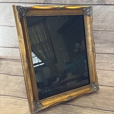 Wooden Picture Frame 8x10” Vintage Style Gold Silver Corners Art Deco