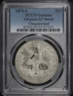 1874-S Trade Dollar PCGS XF Details Cleaned - Chopmarked