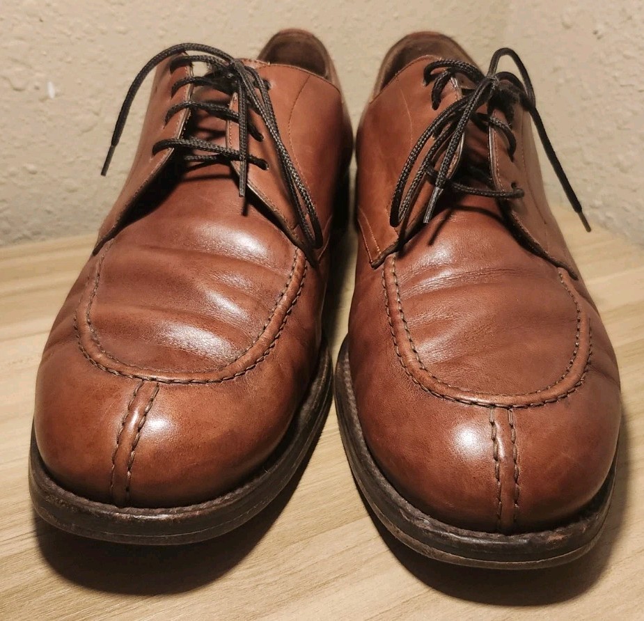 COACH Tan Leather Split Toe  Lace-up Dress Oxfords J 403 Men Size US 9.5M Italy View 2