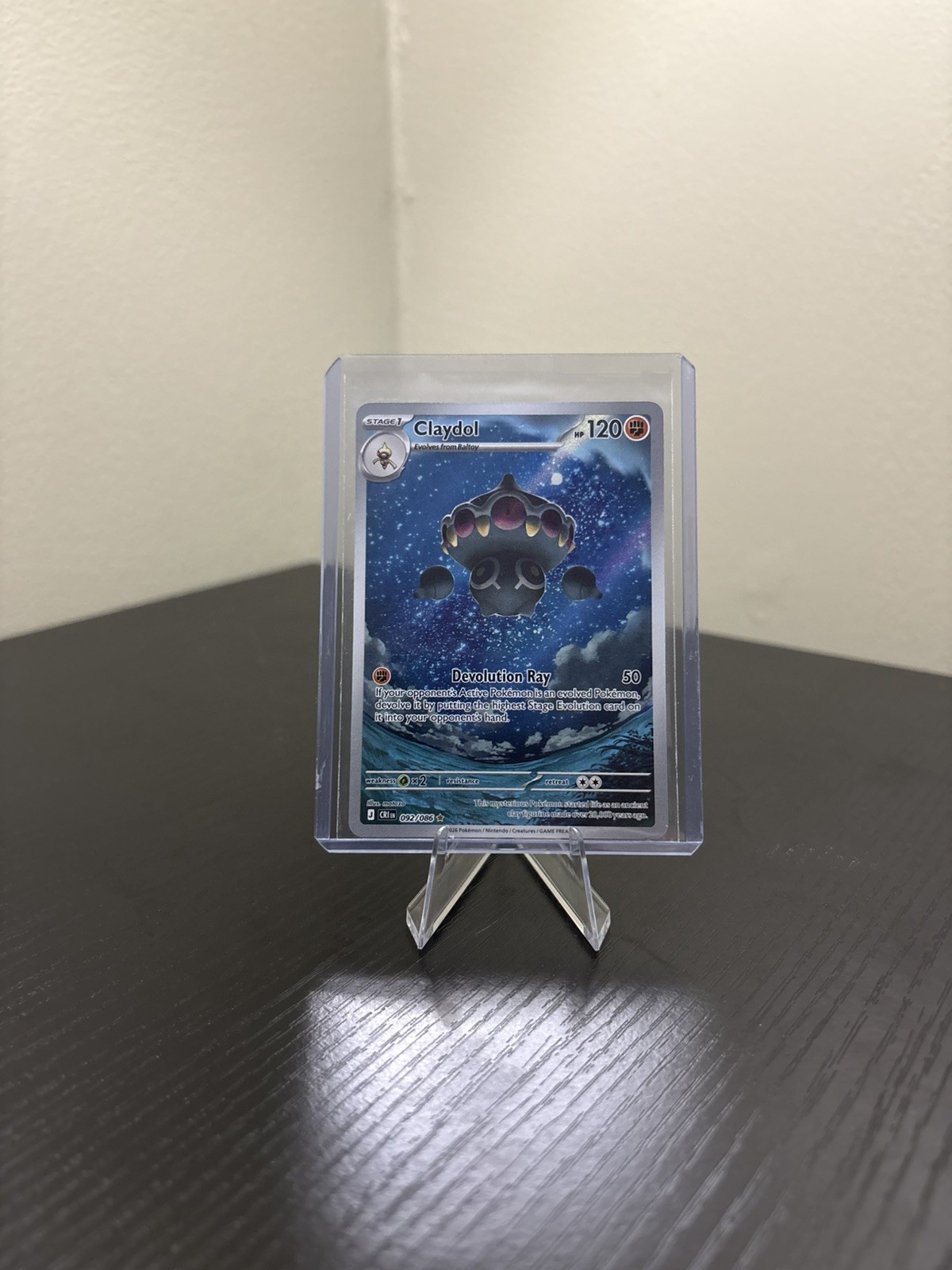 Pokemon TCG Claydol 92/86 Illustration Rare Holo IR Chaos Rising Full Art NM