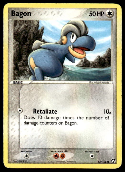 Pokemon Power Keepers #43/108 Bagon Common MP