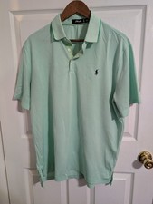 RLX Ralph Lauren Mens Polo Green Short Sleeve Golf Active Performance Size Large