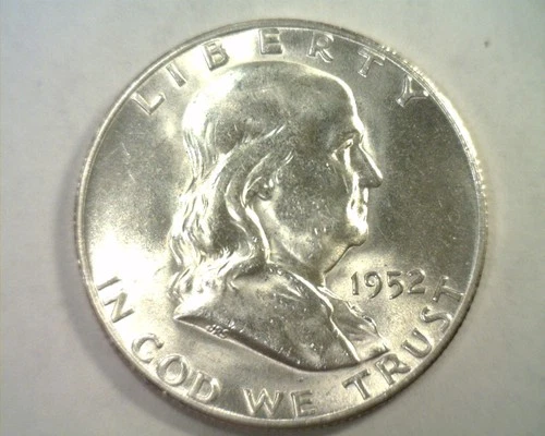 1952-S FRANKLIN HALF DOLLAR NICE UNCIRCULATED+ NICE UNC.+ NICE ORIGINAL COIN
