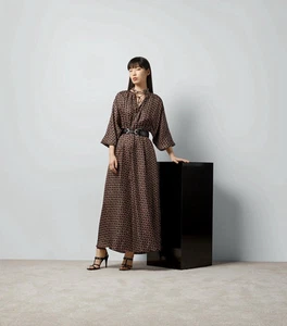 Robe longue en soie imprimée chaîne G imbriquée Gucci Neuve avec étiquette PRIX CONSEILLÉ 4 USD