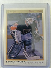 1990-91 Curtis Joseph Rookie Card RC O-Pee-Chee Premier OPC #51. rookie card picture