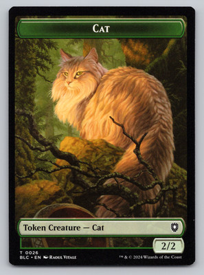 Cat | Treasure  Double Sided Token NONFOIL- Commander: Bloomburrow  MTG