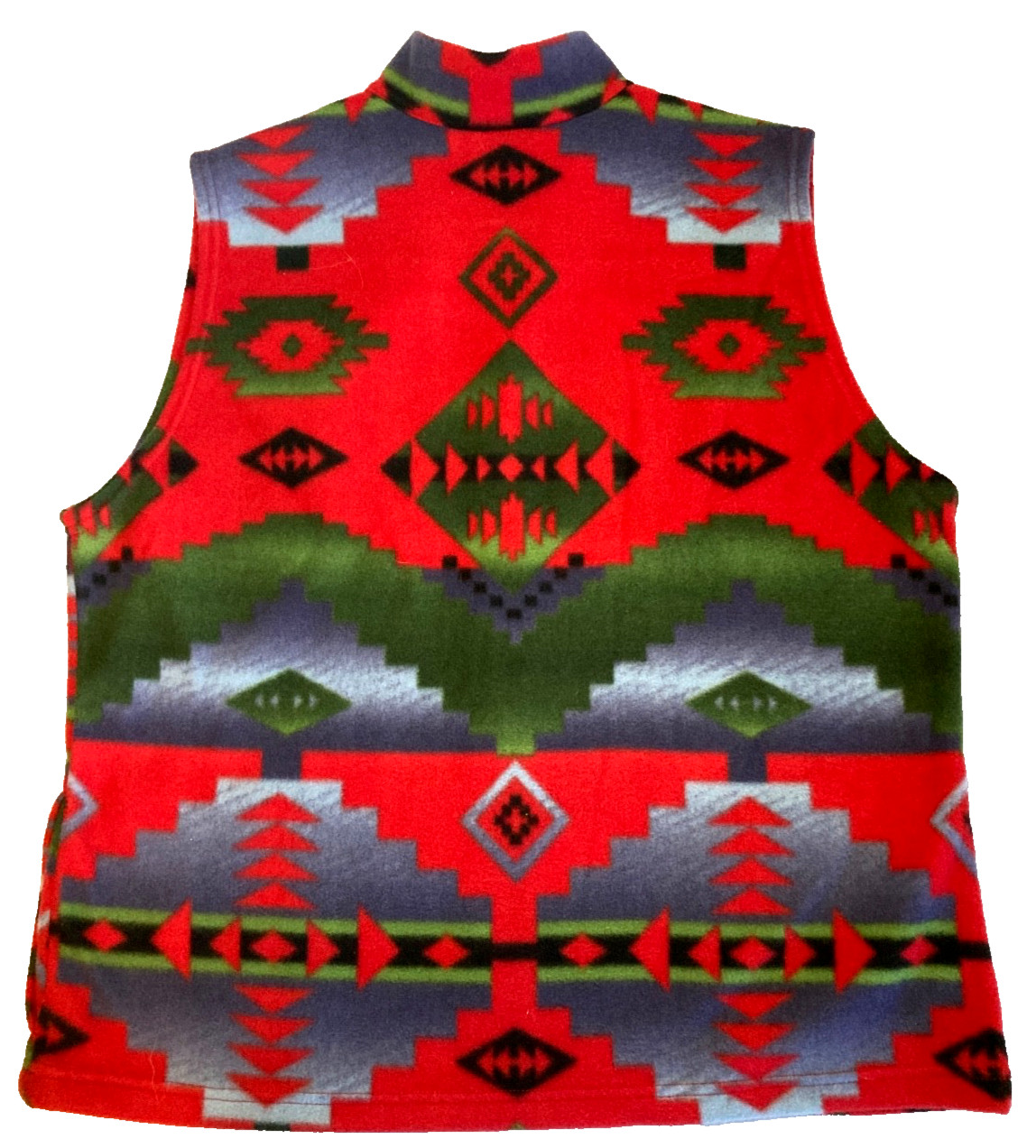 Back In The Saddle Womens S Fleece Vest Aztec Western Full Zip ~ Pockets! image 7