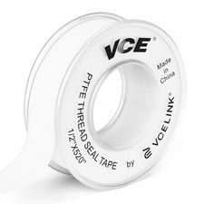 VCE PTFE Tape, Plumbers Tape with Snap-On Cover, Premium Teflon Sealing Tape