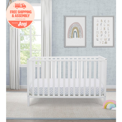Heartland 4-in-1 Convertible Crib - Delta Children Bianca White (130)