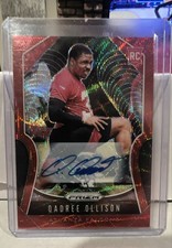 2019 Panini Prizm - Rookies Qadree Ollison #375 Red Wave Prizm Autographs. 🏈🔥