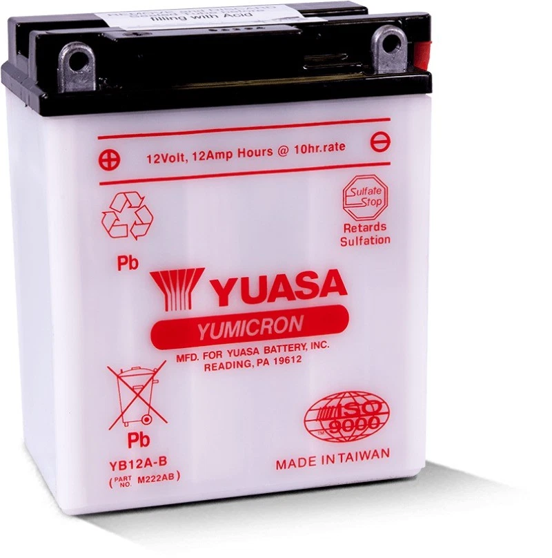 Yuasa YB12A-B Yumicron 12 Volt Battery YUAM222AB Foto 2 de 2