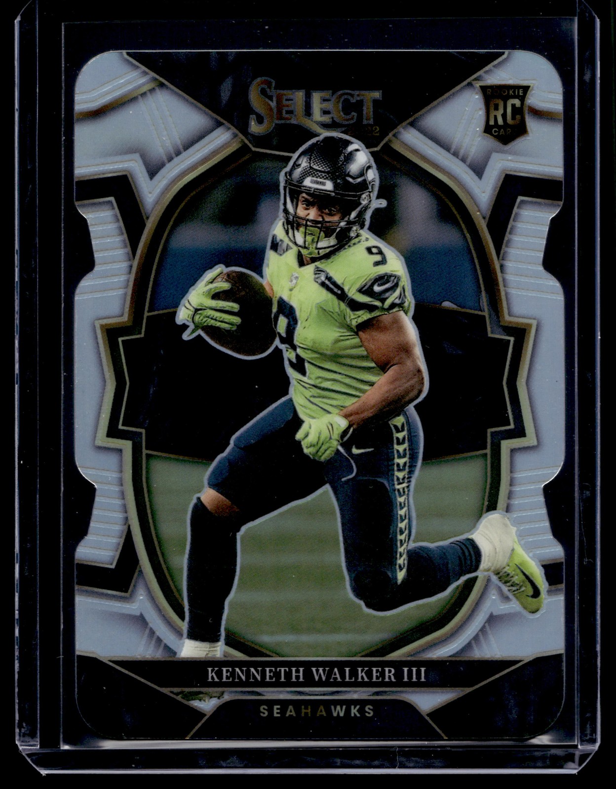 2022 Panini Select #2 Kenneth Walker III Silver Prizm Die Cut