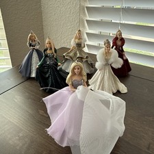 Hallmark Keepsake Barbie Christmas Ornaments, Late 1990  s Early 2000 Lot of 6