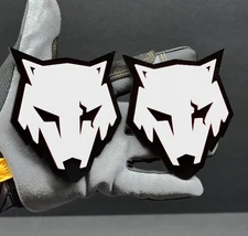 COYOTE 5.0 Emblem Badges White On Black Fender Angry Racing Aggressive