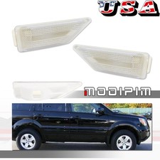 Clear For 09-11 Honda Element Sc Front Bumper Fender Side Marker Light Reflector