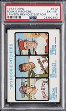 1973 TOPPS ROOKIE PITCHERS #612 LAWSON REYNOLDS STROM ROOKIE RC PSA 6