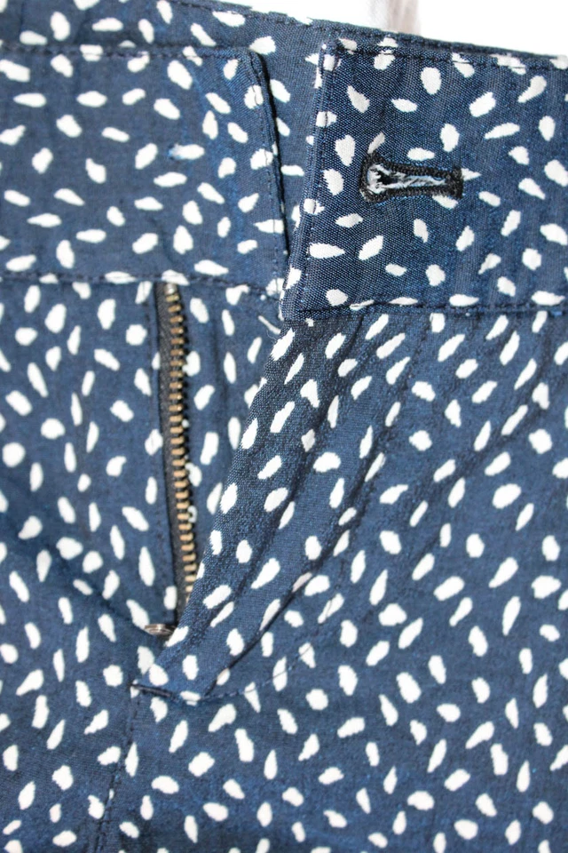 Pantalones Alice + Olivia para mujer tiro medio cremallera acampanados azul marino blanco talla 4 Foto 4 de 4