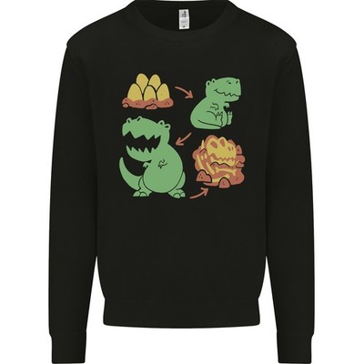 Dinosaurier Evolution Extinction Fossilien T-Rex Herren Sweatshirt Pullover