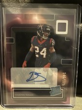 2022 Panini Clearly Donruss Rated Rookie Derek Stingley Jr.  Purple Auto /175 