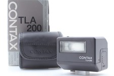 Top MINT in Box Contax TLA200 Shoe Mount Flash Black for G1 G2 From JAPAN