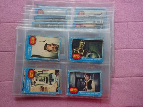 COMPLETE SET - TOPPS STAR WARS 1977 1st SERIES BLUE BORDERS gen GD / GD+