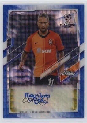2020-21 Chrome UEFA Champions League Blue Wave Refractor 60/75 Marlos Auto 0h28
