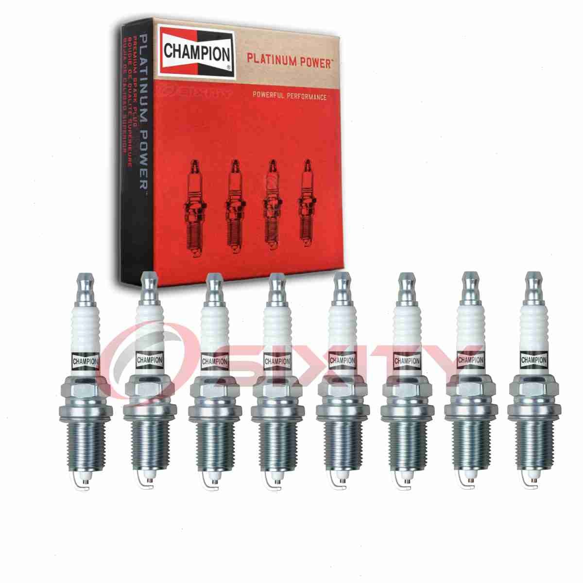 8 pc Champion Platinum Spark Plugs for 2000-2007 Dodge Durango 4.7L V8 lt
